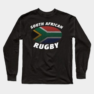 South African Rugby & South Africa Flag Long Sleeve T-Shirt